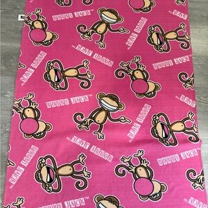 Bobby Jack vintage Pink Monkey Print Fabric Panel